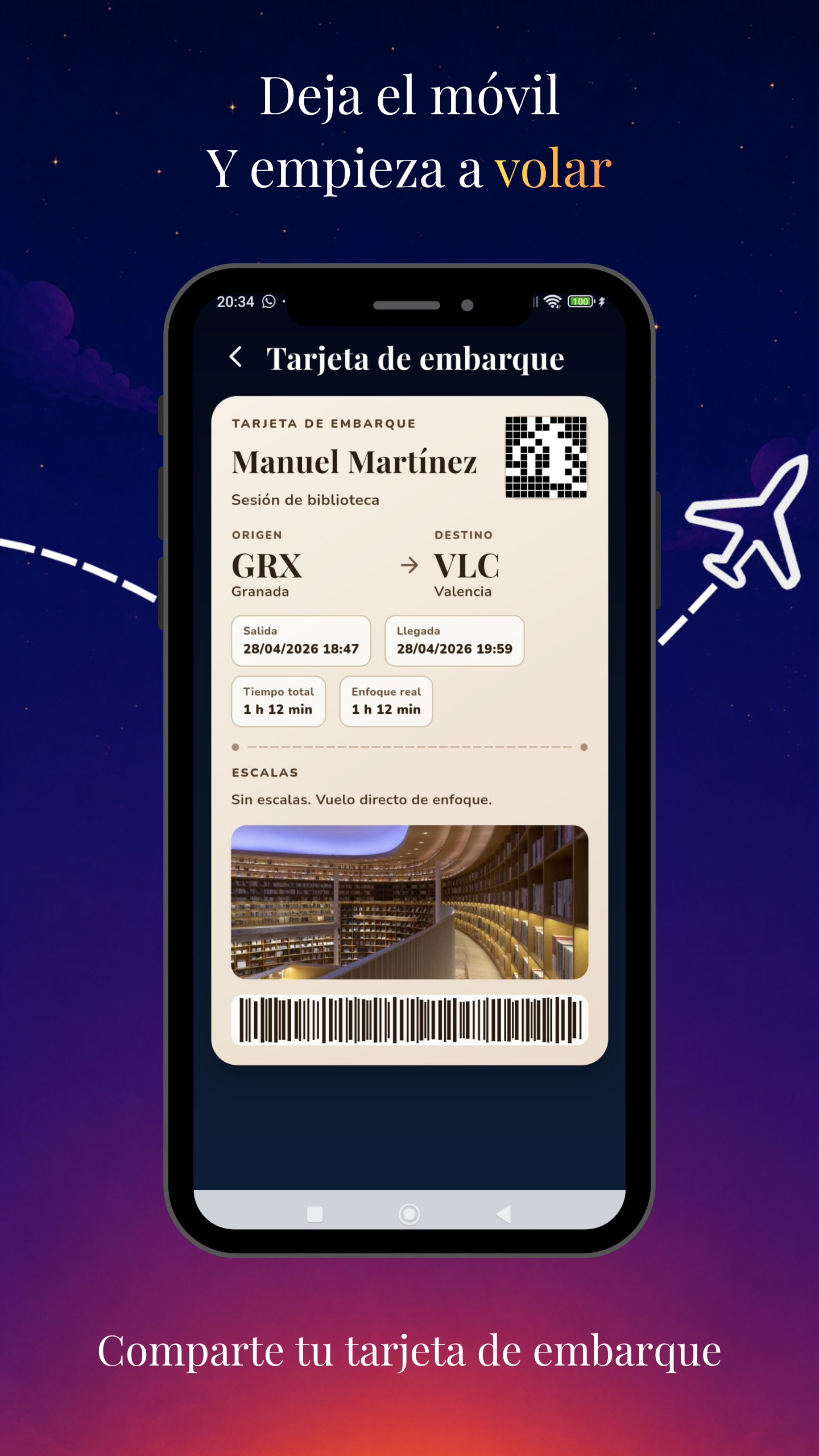 Tarjeta de embarque - Resumen del vuelo