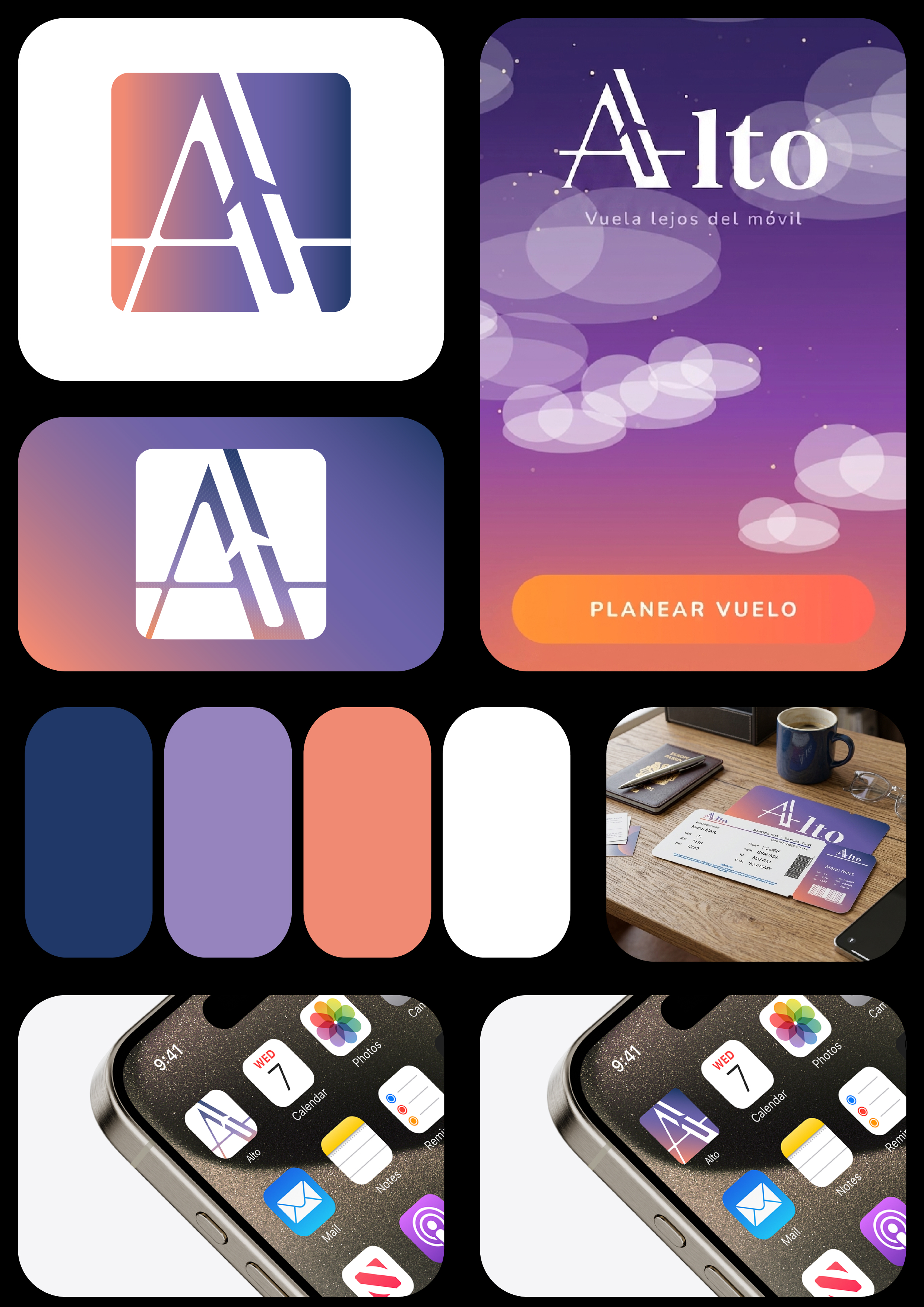 Mockup de Alto App